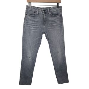 Rag & Bone Womens Griffin Gray Cate Mid Rise Ankle Skinny Jeans Size 28